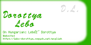 dorottya lebo business card